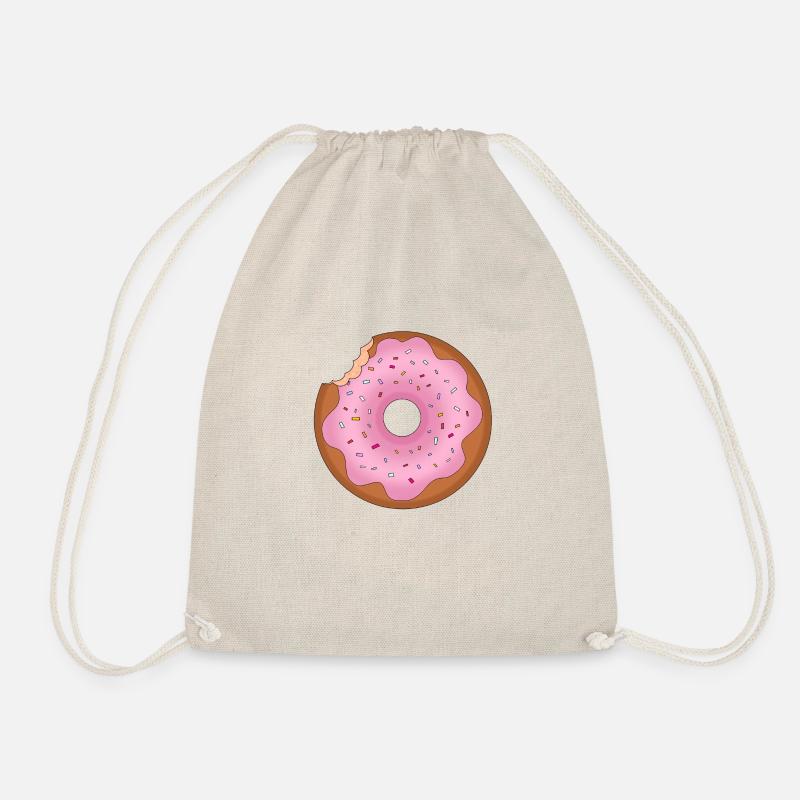 Rosa Donut - Turnbeutel - Natur