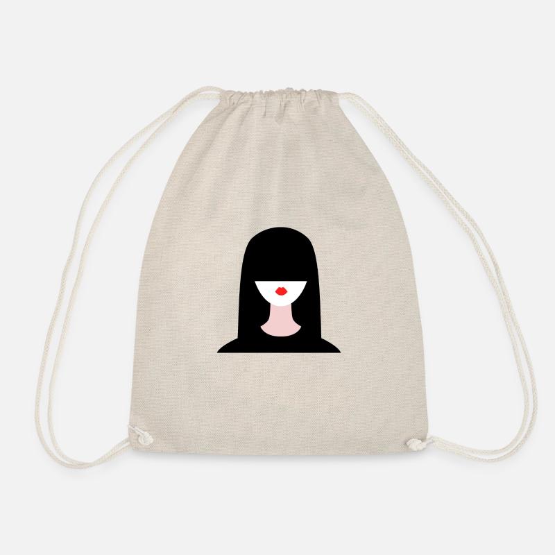 japanese woman - Drawstring Bag - nature