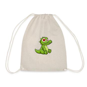 Krokodil, Baby Krokodil, Krokodil Hoodies, Krokodil - Turnbeutel - Natur - Vorne