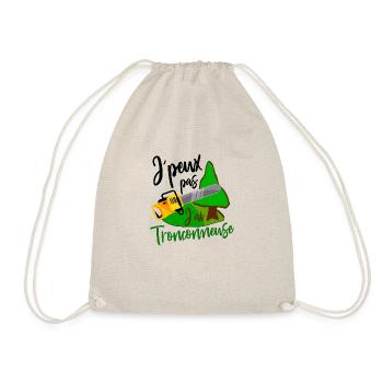je peux pas j´ai tronçonneuse Bûcheron cadeau - Sac de sport léger - nature - Devant