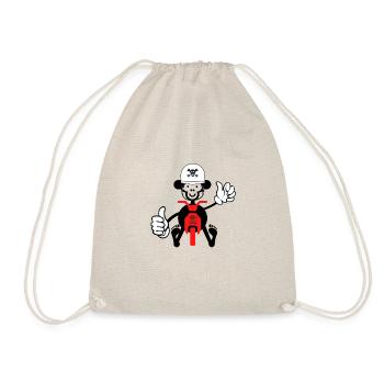 Monkey biker - Drawstring Bag - nature - Front