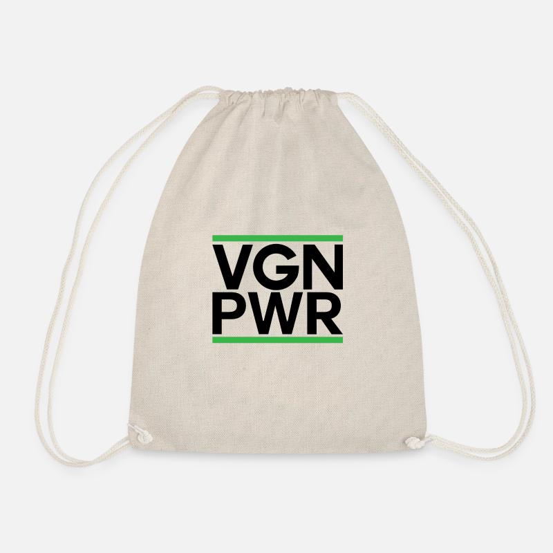 VGN PWR ' vegan' - Turnbeutel - Natur