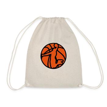 basketball player ball on it - Drawstring Bag - nature - Front