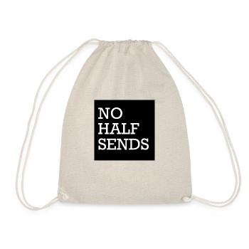 NO HALF SENDS - Turnbeutel - Natur - Vorne