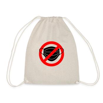 Mask forbidden! - Drawstring Bag - nature - Front