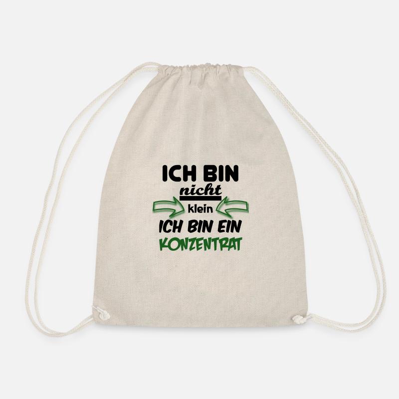 Ich bin nicht klein Ich bin ein Konzentrat Spruch - Turnbeutel - Natur