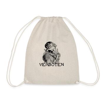 VERBOTEN Wilhelm Busch Lehrer Lämpel - Turnbeutel - Natur - Vorne