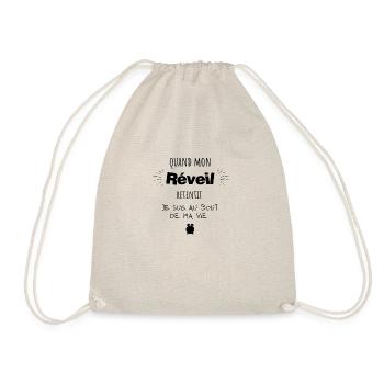 Quand mon réveil retentit je suis au bout - Sac de sport léger - nature - Devant