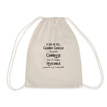 je suis un peu grande gueule citation humour - Sac de sport léger - nature - Devant