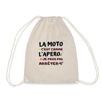 Moto et Apéro - Sac de sport léger - nature - Devant