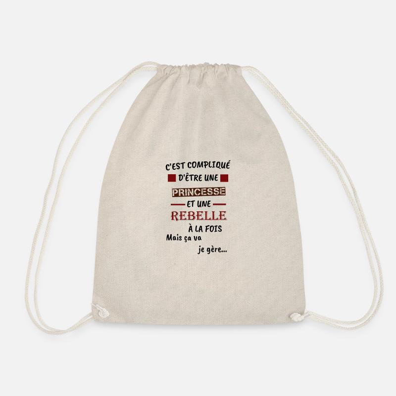 Princesse rebelle - Sac de sport léger - nature