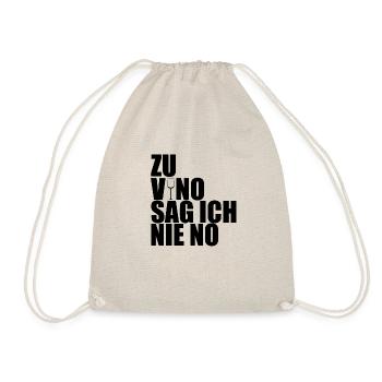 Zu Vino sag ich nie no - Turnbeutel - Natur - Vorne