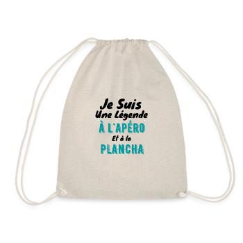 je suis une légende à l apéro et à la plancha - Sac de sport léger - nature - Devant