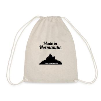 made in Normandy . - Drawstring Bag - nature - Front