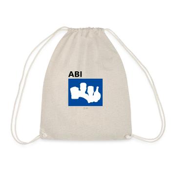 Bier Liga Logo ABI-Treff Jahr Blanko Blau 2 - Turnbeutel - Natur - Vorne