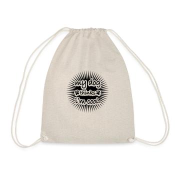 Dog thinks in the cool - Drawstring Bag - nature - Front
