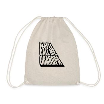 People Call Me Grandpa - Drawstring Bag - nature - Front