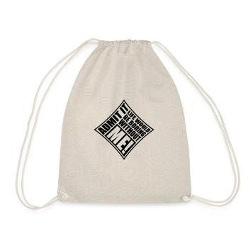 boring life without me - Drawstring Bag - nature - Front