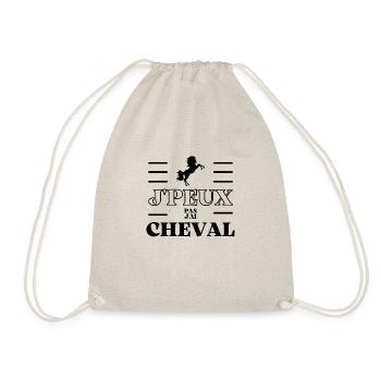 j'peux pas j'ai cheval - Sac de sport léger - nature - Devant