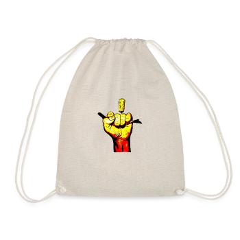 Yellow hand with corkscrew - Drawstring Bag - nature - Front