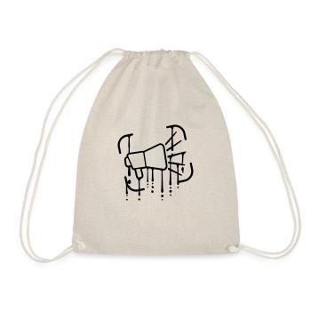 Graffiti Drops Megafon Symbol - Drawstring Bag - nature - Front