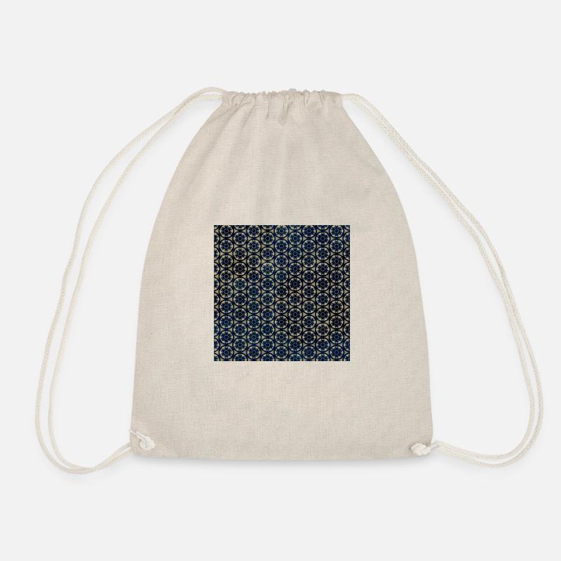 Gold Geo Tie Dye Muster - Turnbeutel - Natur