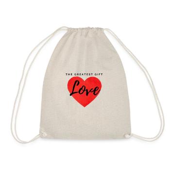 The greatest gift: Love - Turnbeutel - Natur - Vorne