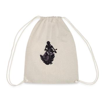 Motocross motorcycle grey - Drawstring Bag - nature - Front