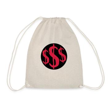 Rich 3 Dollar Sign - Drawstring Bag - nature - Front