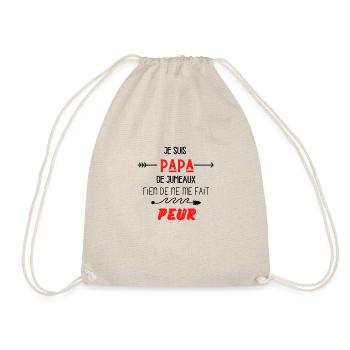 je suis papa de jumeaux rien ne me fait peur - Sac de sport léger - nature - Devant