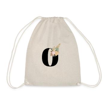 letter O flowers - Drawstring Bag - nature - Front