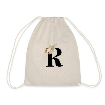 letter R flowers - Drawstring Bag - nature - Front
