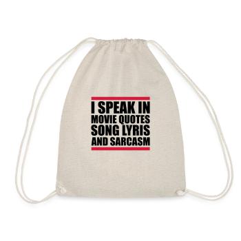 speak lyrics and sarcasm - Turnbeutel - Natur - Vorne