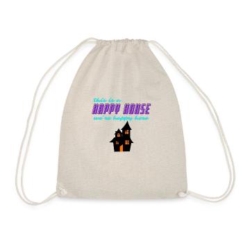Halloween this is a happy house - Drawstring Bag - nature - Front