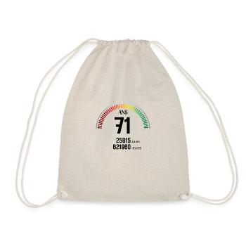 Anniversaire 71 ans Compteur - Sac de sport léger - nature - Devant