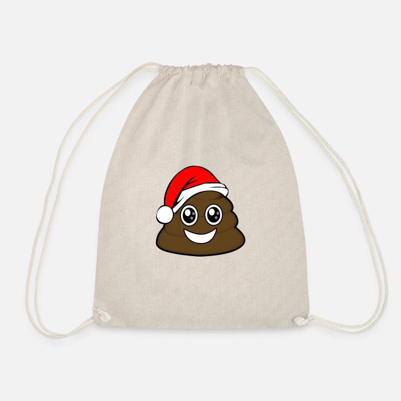 Noel Cute poop - Drawstring Bag - nature