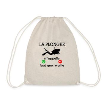 la plongée m appelle / humour plongeur - Sac de sport léger - nature - Devant