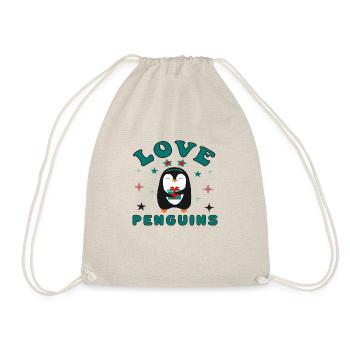 Love Penguins - Turnbeutel - Natur - Vorne