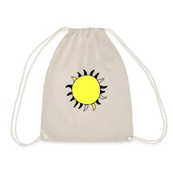Sun Summer Watercolor Nature Beach Sky Vector - Drawstring Bag - nature - Front