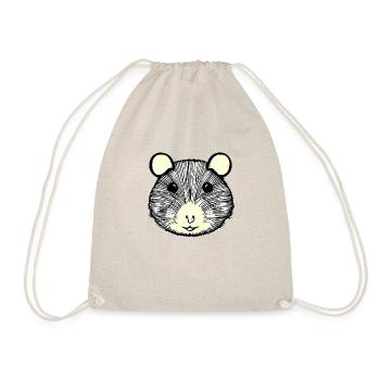 Hamster cute animal rodent animals funny pet 6 - Drawstring Bag - nature - Front