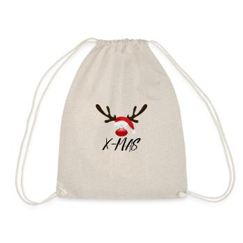 x mas - Turnbeutel - Natur - Vorne