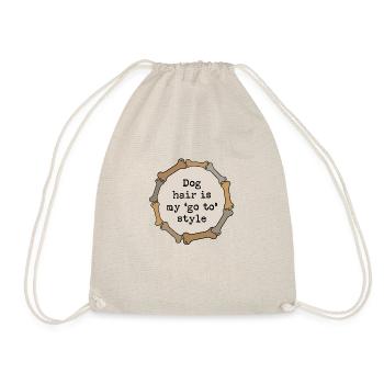 Dog hair is my style - Drawstring Bag - nature - Front