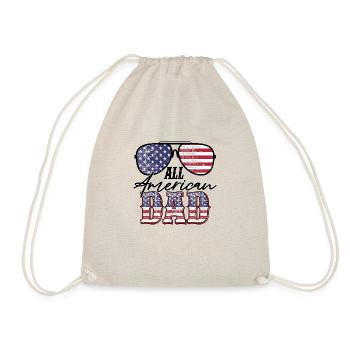 all american dad - Drawstring Bag - nature - Front