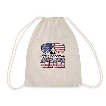 all american gigi - Drawstring Bag - nature - Front