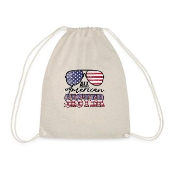 all american sister - Drawstring Bag - nature - Front