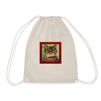 Katzenportrait 5 - Turnbeutel - Natur - Vorne