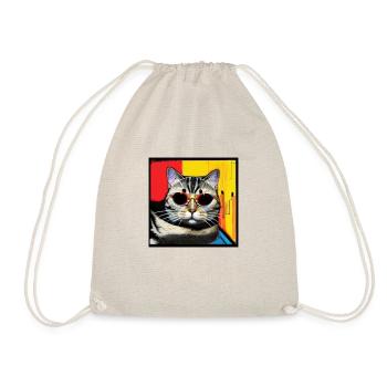 Coole Katze 4 - Turnbeutel - Natur - Vorne