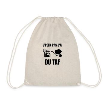 J’peux pas j’ai taf - Sac de sport léger - nature - Devant