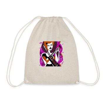 Music Girl - Drawstring Bag - nature - Front