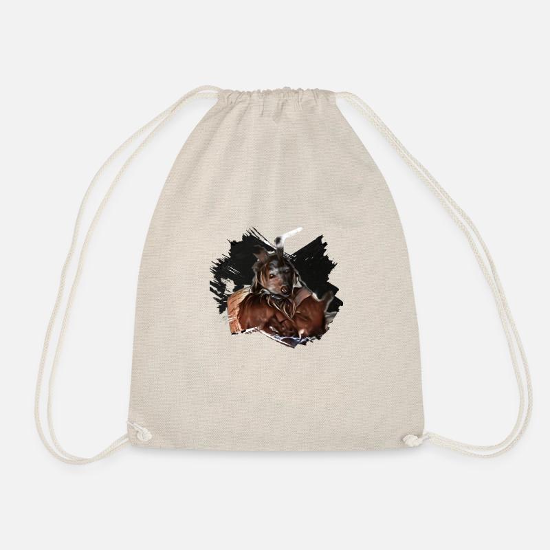 Krampus Percht Teufel 2323 - Turnbeutel - Natur